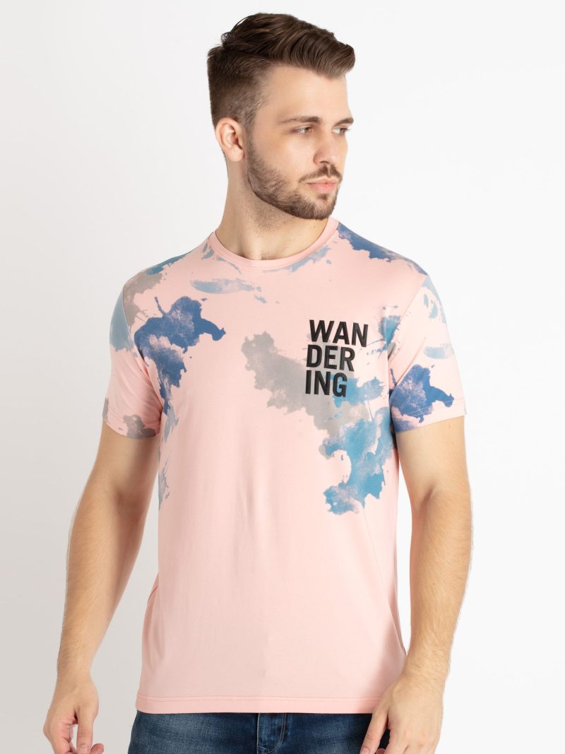 Mens Printed Round Neck T-Shirt