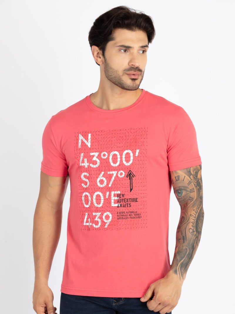 Mens Printed Round Neck T-Shirt