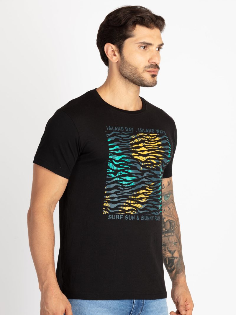 Mens Printed Round Neck T-Shirt