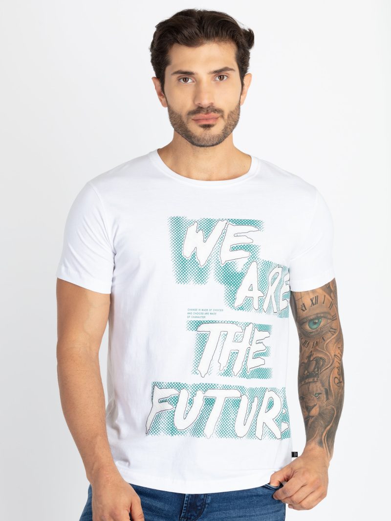 Mens Printed Round Neck T-Shirt