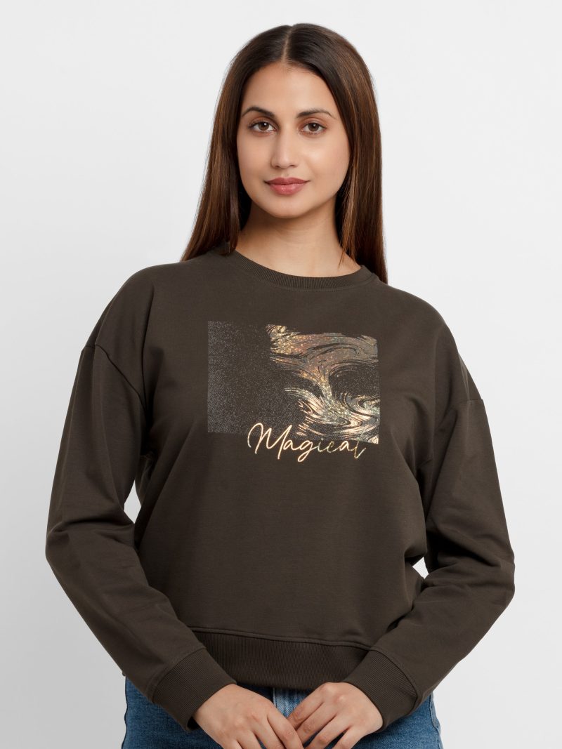 Womens Printed Lightweight Sweatshirt