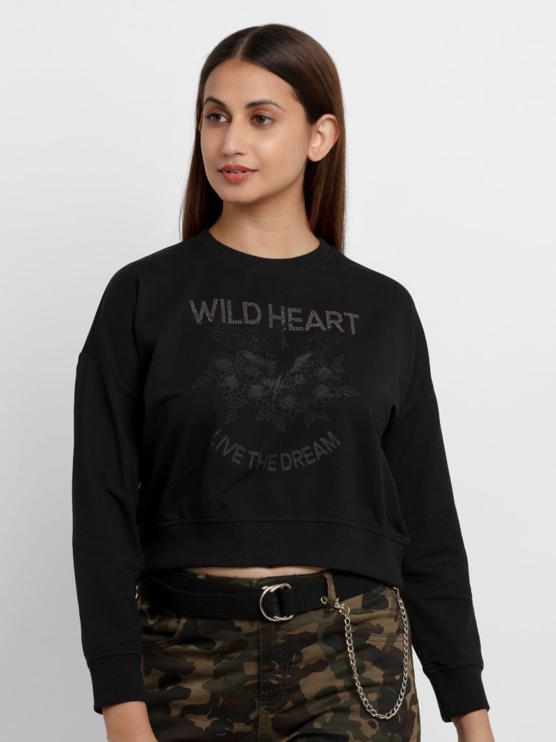 Womens Printed Lightweight Sweatshirt