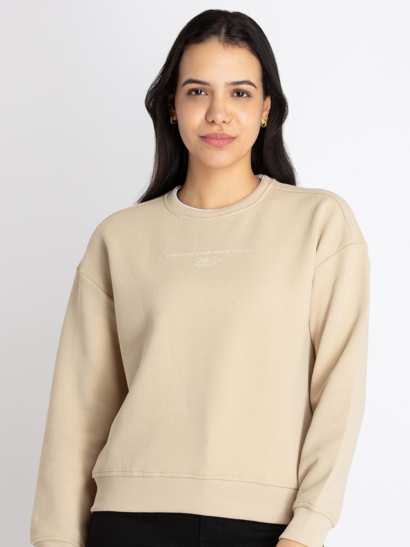 Womens Solid Lightweight Sweatshirt