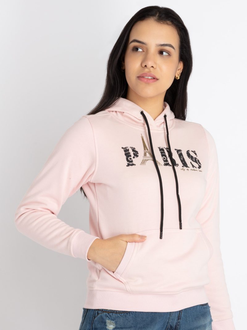 Womens Printed Hooded Sweatshirt