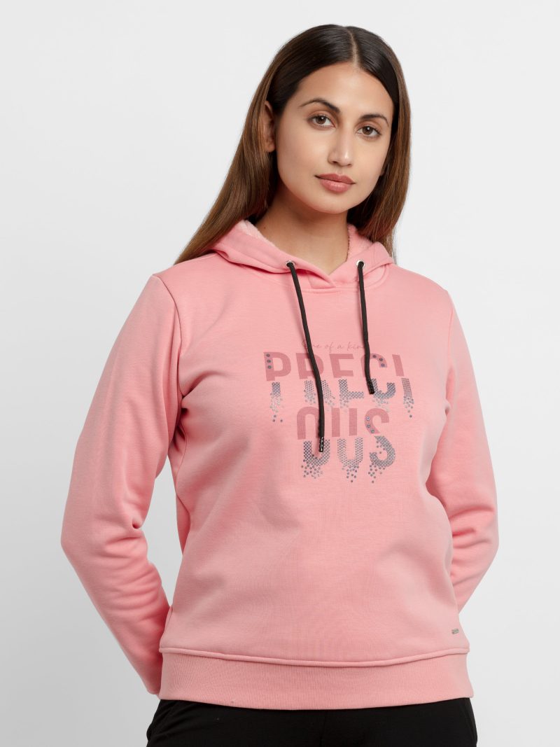 Womens Printed Hooded Sweatshirt