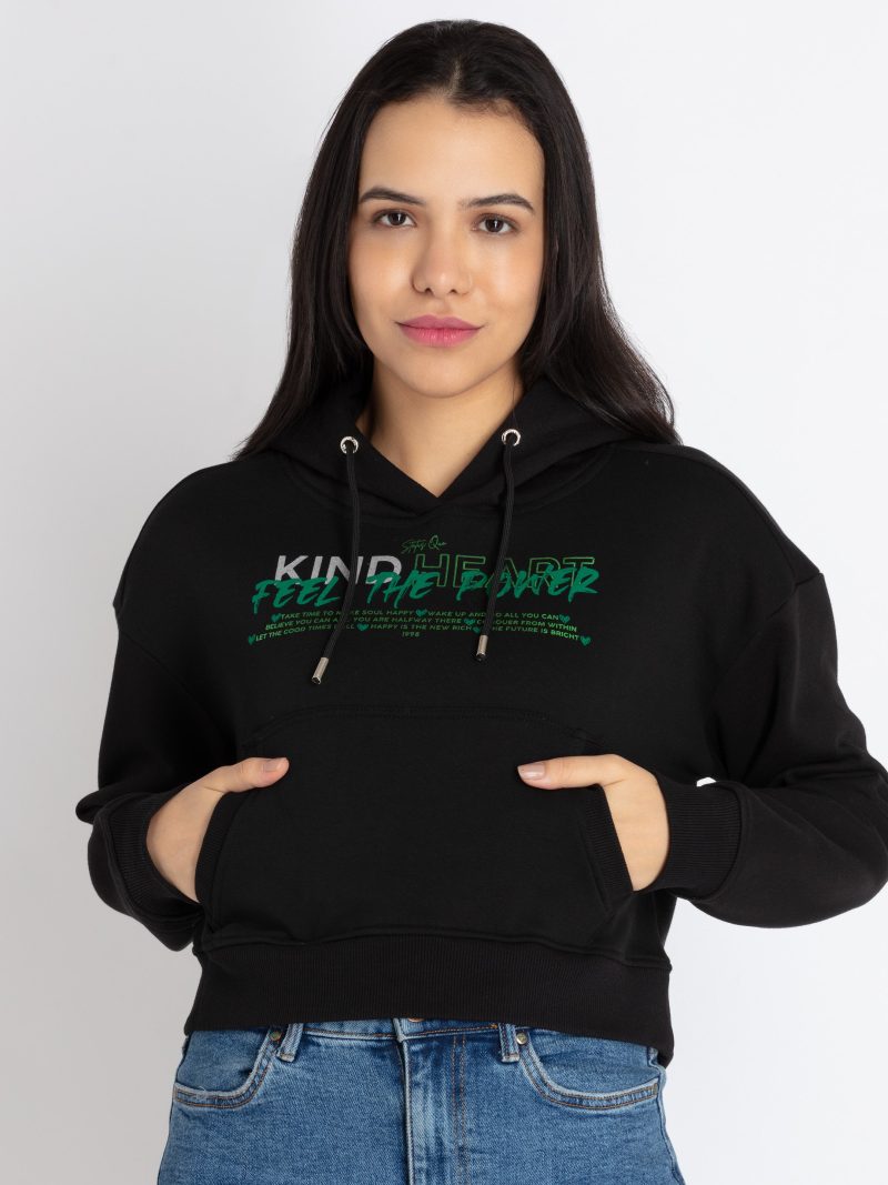 Womens Printed Hooded Sweatshirt