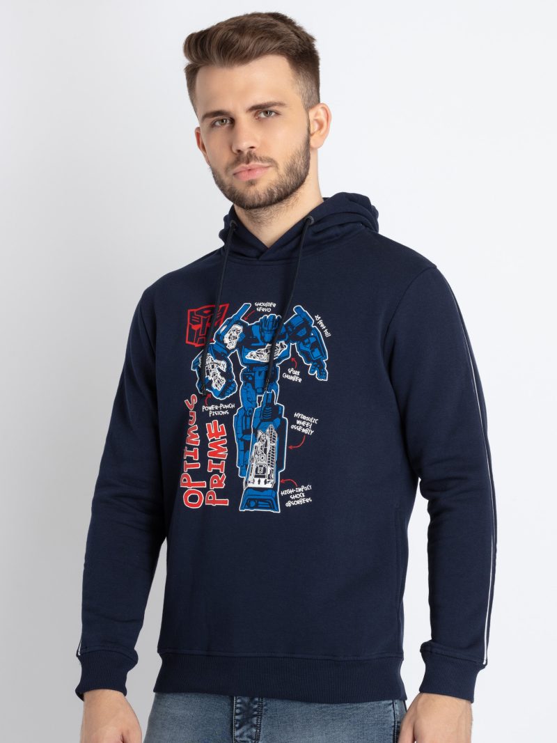 Mens Printed Hooded Sweatshirt