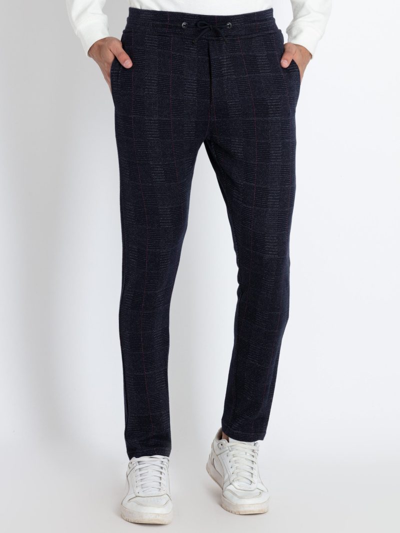 Mens Jacquard Regular Fit Track Pants