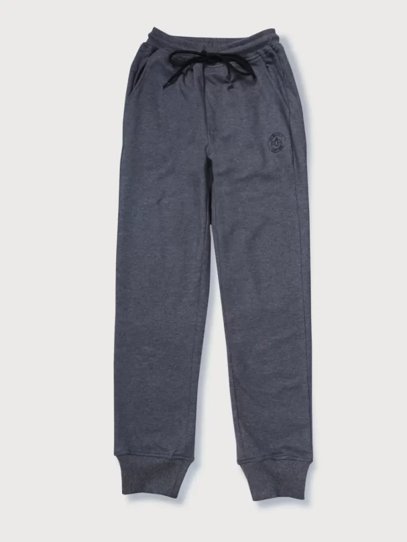 Gini And Jony Boys Grey Solid Track Pant Elasticated 12-18M