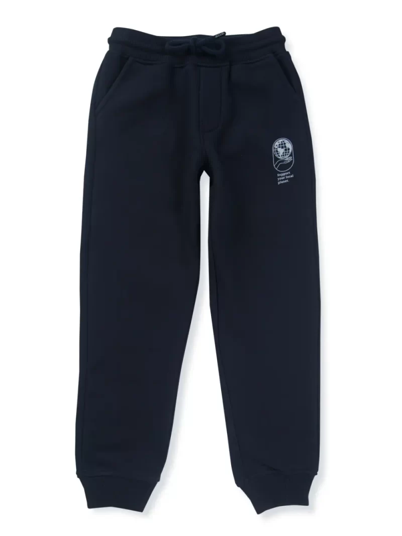 Gini And Jony Boys Navy Solid Track Pant Elasticated 12-18M