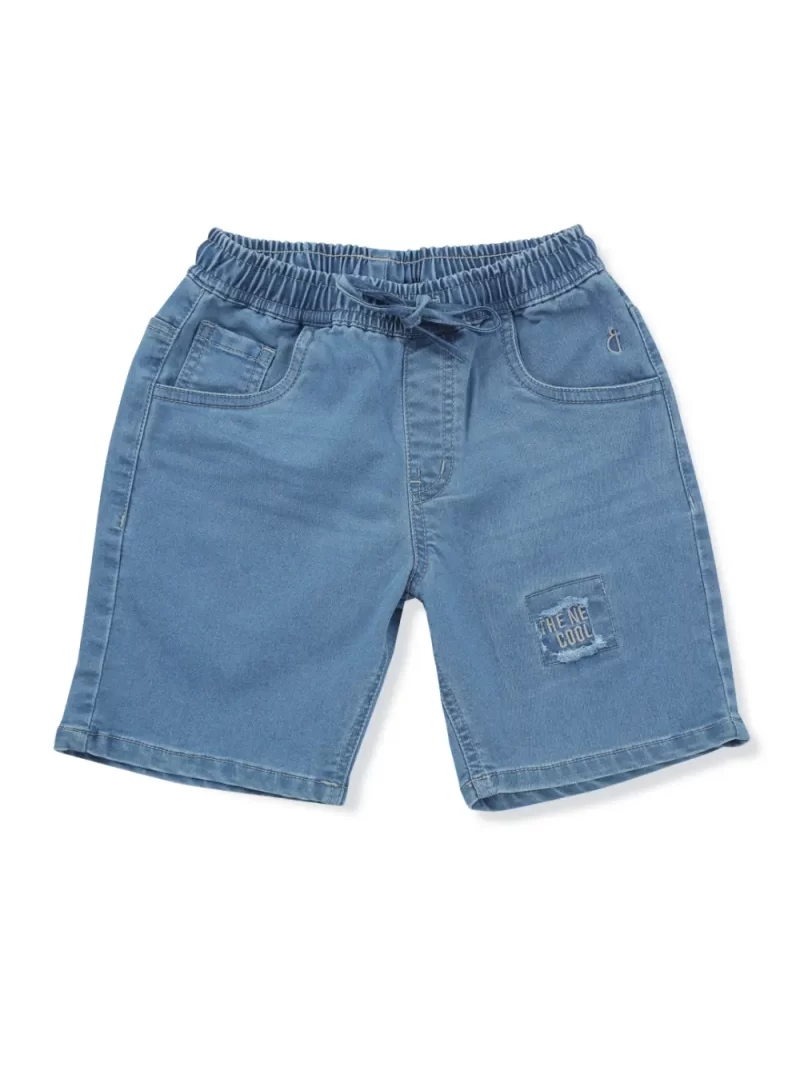 Gini And Jony Boys Blue Distressed Shorts Elasticated 4-5Y