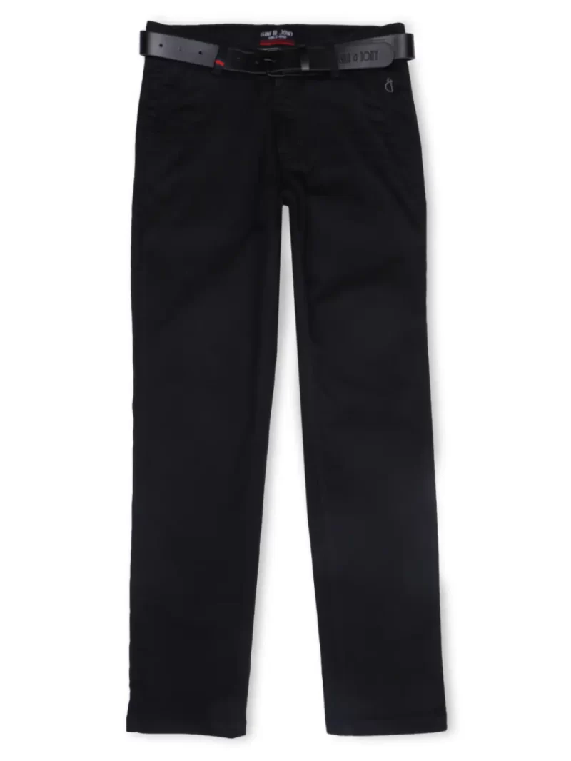 Gini And Jony Boys Black Solid Trouser Fixed Waist 12-18M