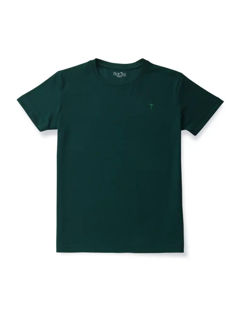 Gini And Jony Boys Teal Solid Cotton T-Shirt Half Sleeves 9-10Y