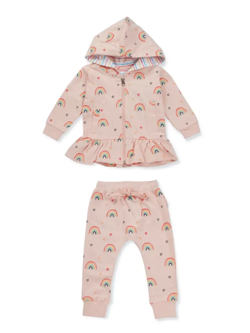 Gj Baby Girls Pink All Over Printed Co Ordinated 18-24M