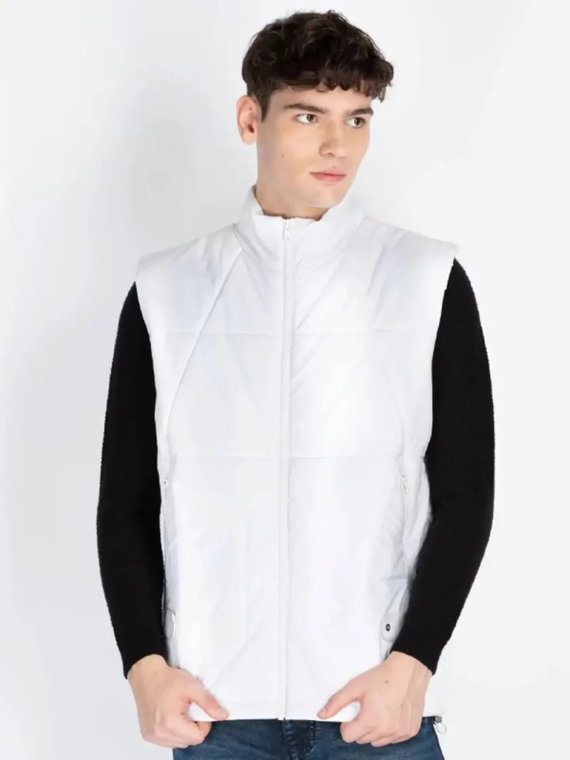 Mens Solid Open Front Jacket