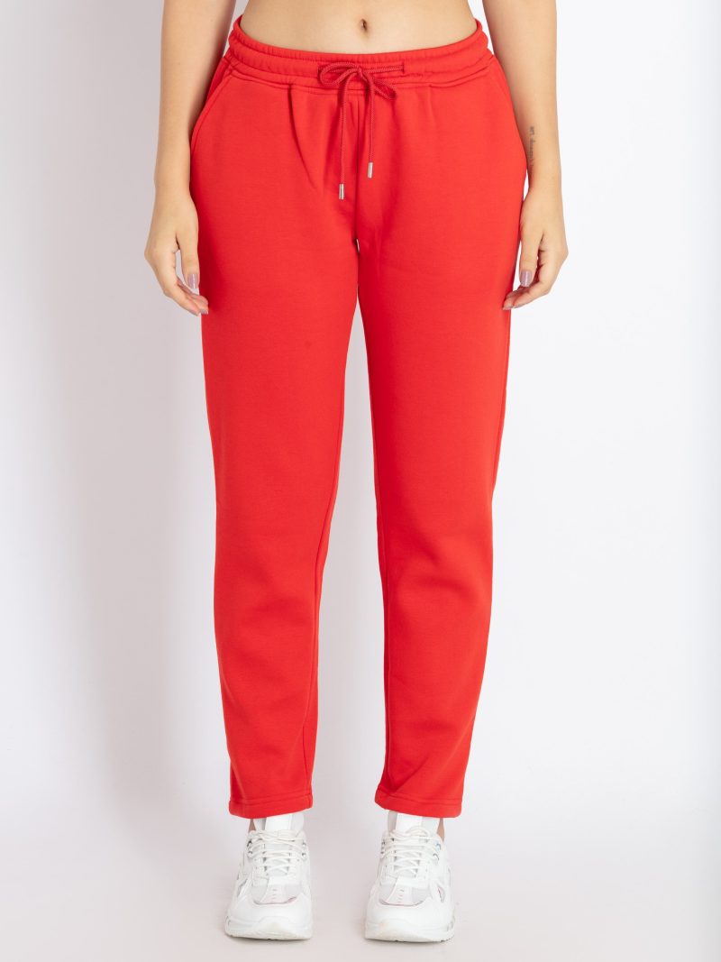 Womens Solid Regular Fit Track Pants