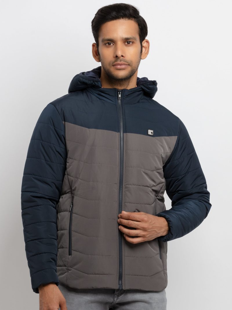 Mens Quilted Hooded Jacket