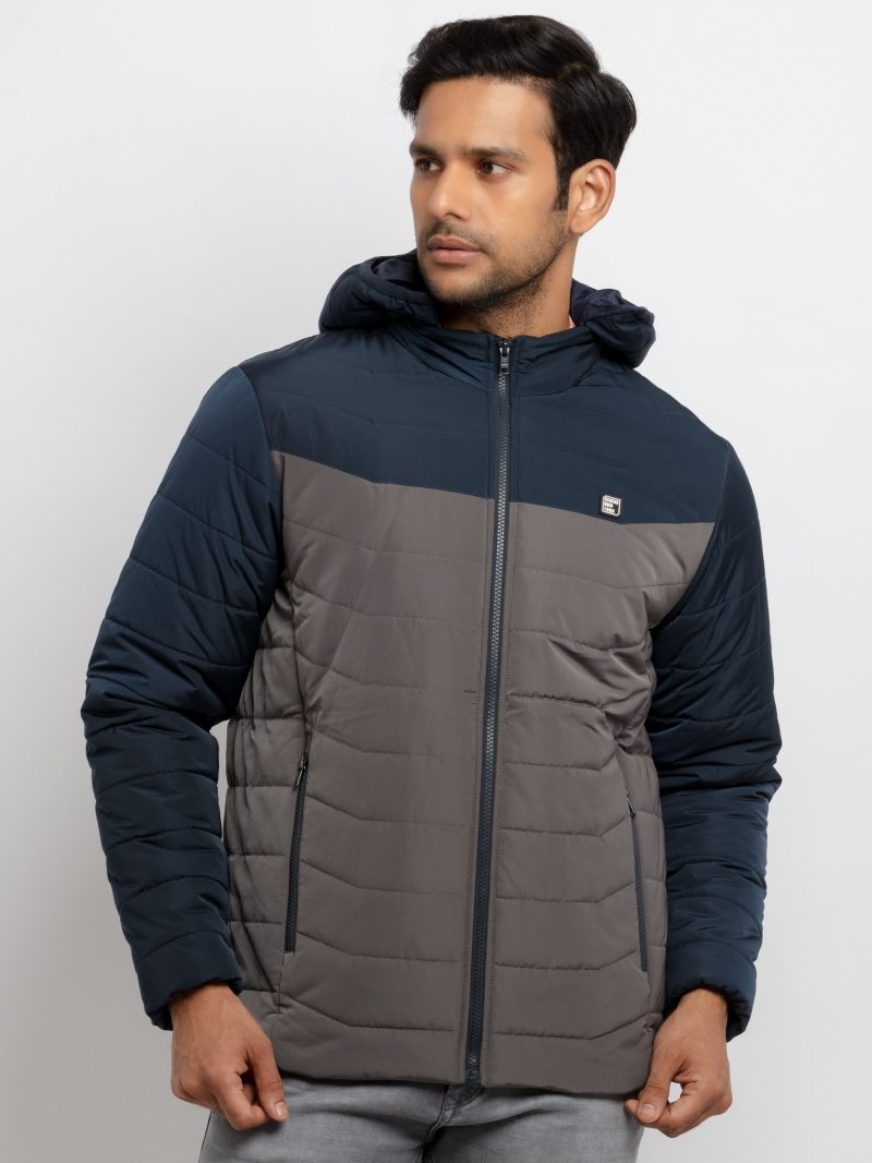 Mens Quilted Hooded Jacket