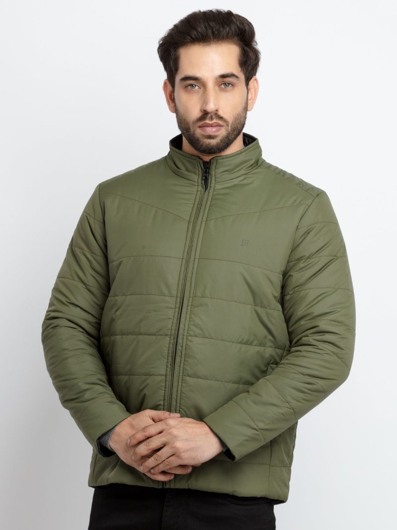 Mens Quilted Reversible High Neck Jacket