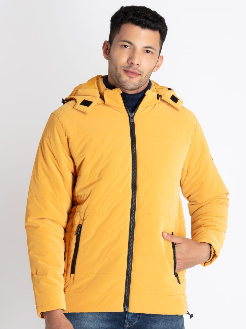 Mens Quilted Jacket With Detachable Hood