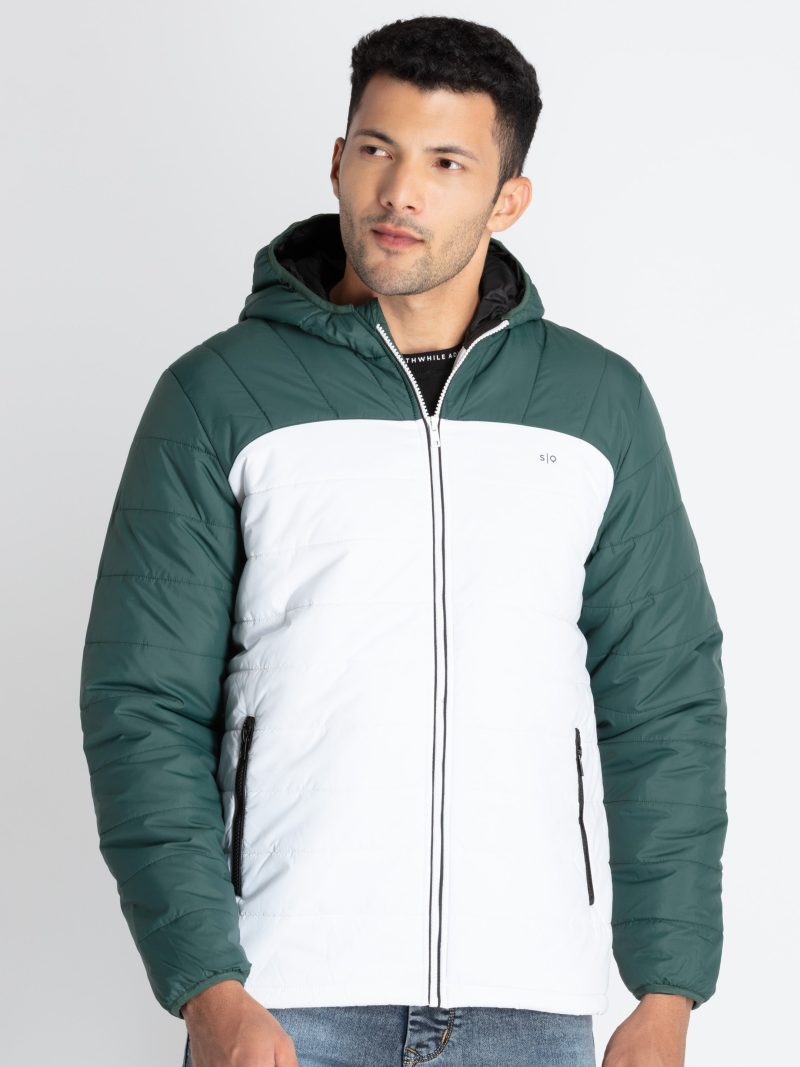 Mens Quilted Puffer Hooded Jacket