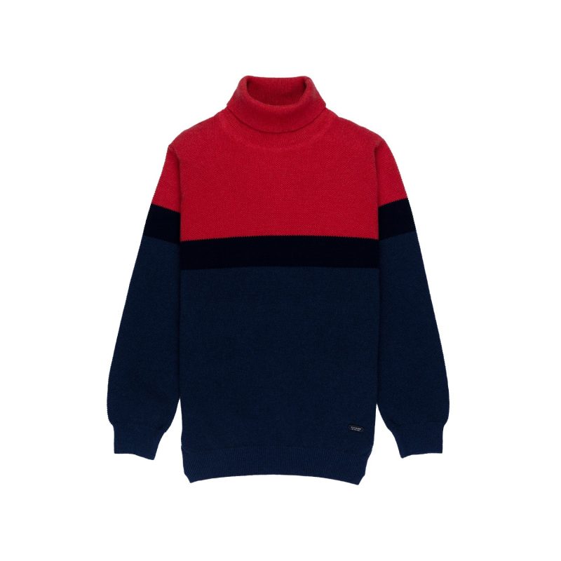 Boys Solid Turtle Neck Sweater