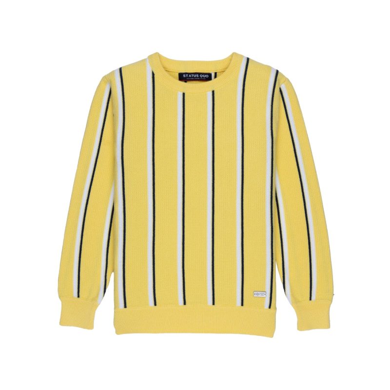 Boys Striped Round Neck Sweater