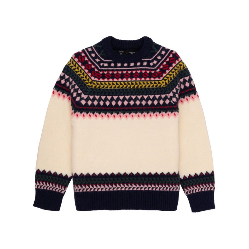 Boys Jacquard Round Neck Sweater