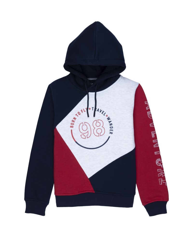 Boys Cut & Sew Hooded Sweatshirt