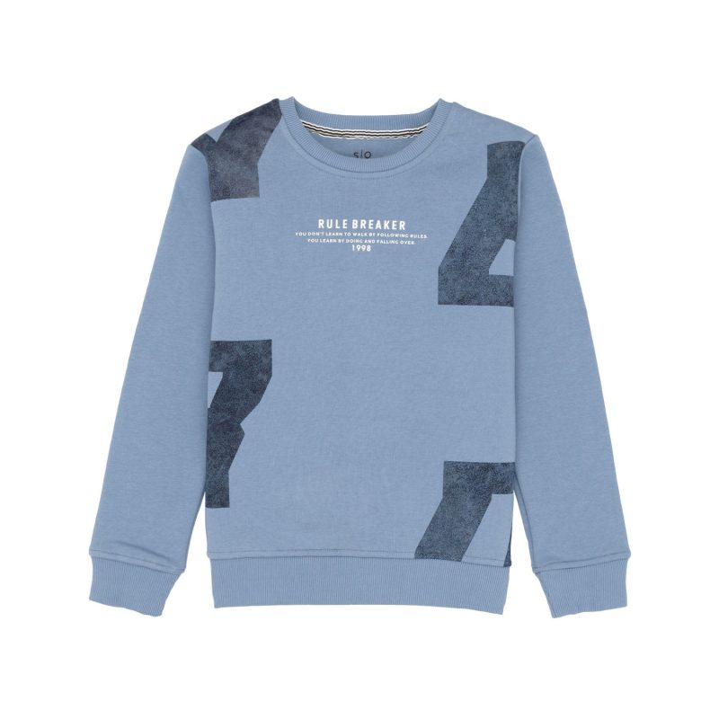 Boys Solid Round Neck Sweatshirt