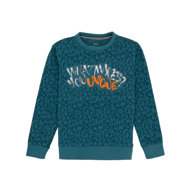 Boys Printed Round Neck Sweatshirt