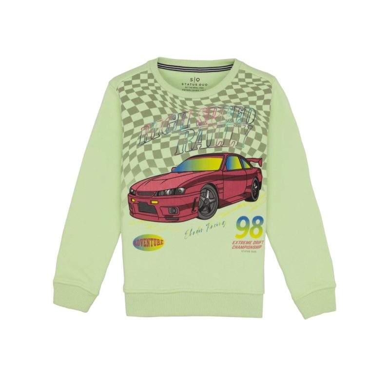 Boys Printed Round Neck Sweatshirt