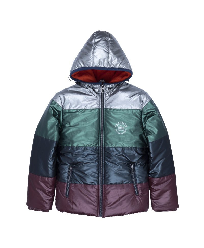 Boys Colour Blocking Hooded Jacket