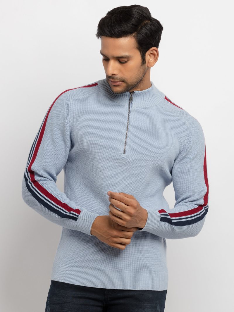 Mens Solid Hooded Sweater