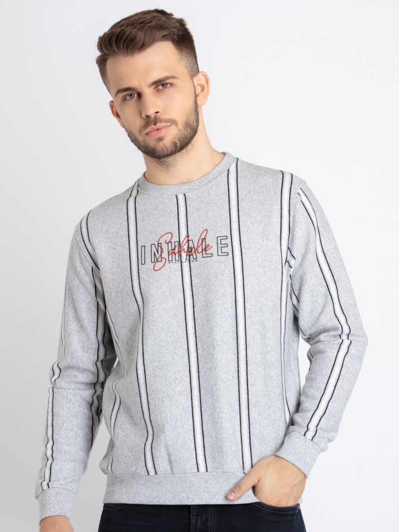 Mens All Over Printed Round Neck Sweatshirt