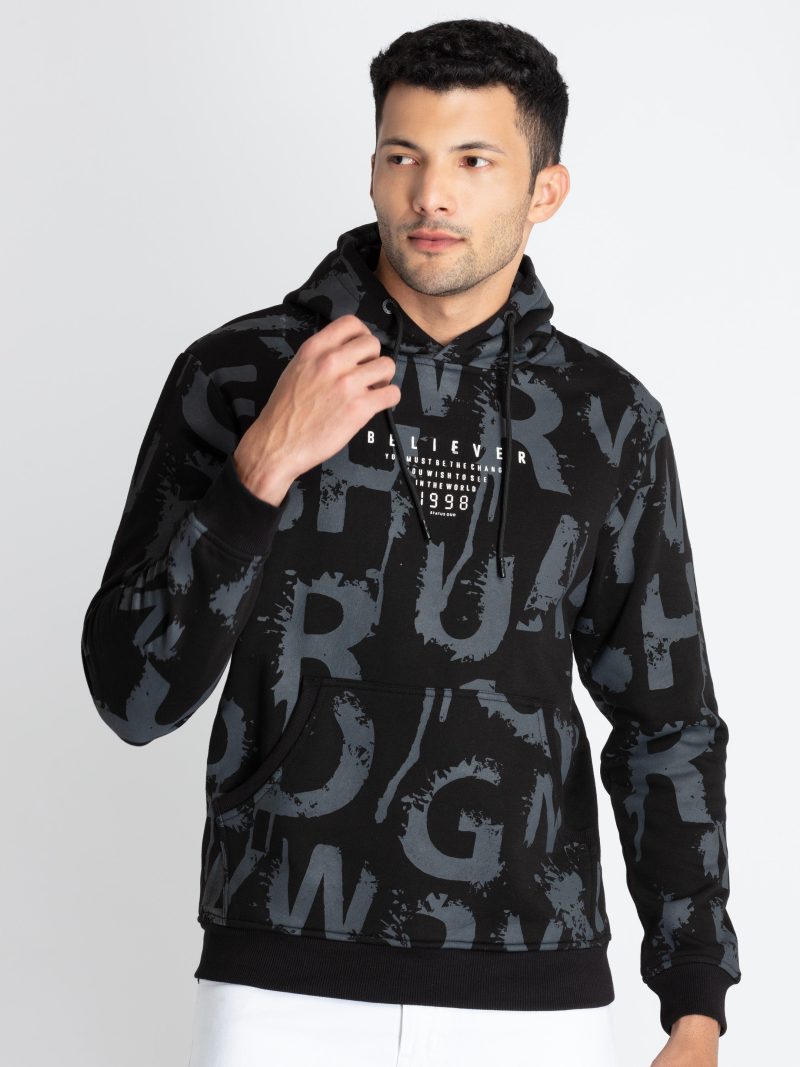 Mens All Over Print Sweatshirt With Hoodie