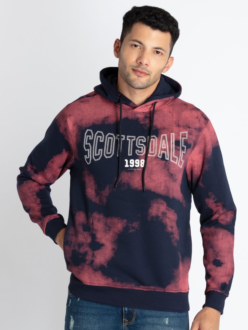 Mens Tie & Dye Sweatshirt With Hoodie