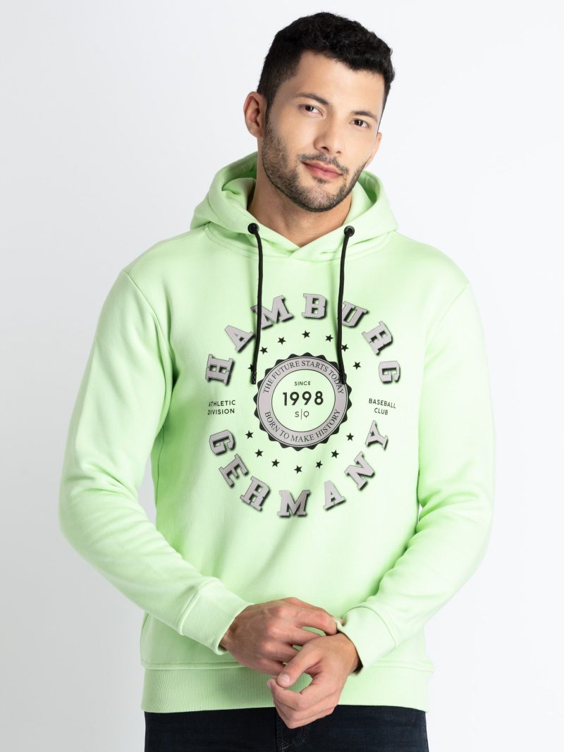 Mens Printed Hooded Sweatshirt