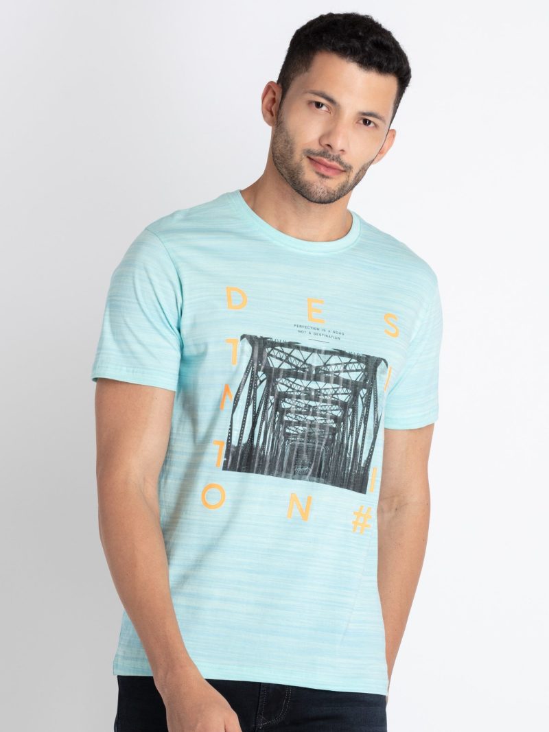 Mens All Over Printed Round Neck T-Shirt