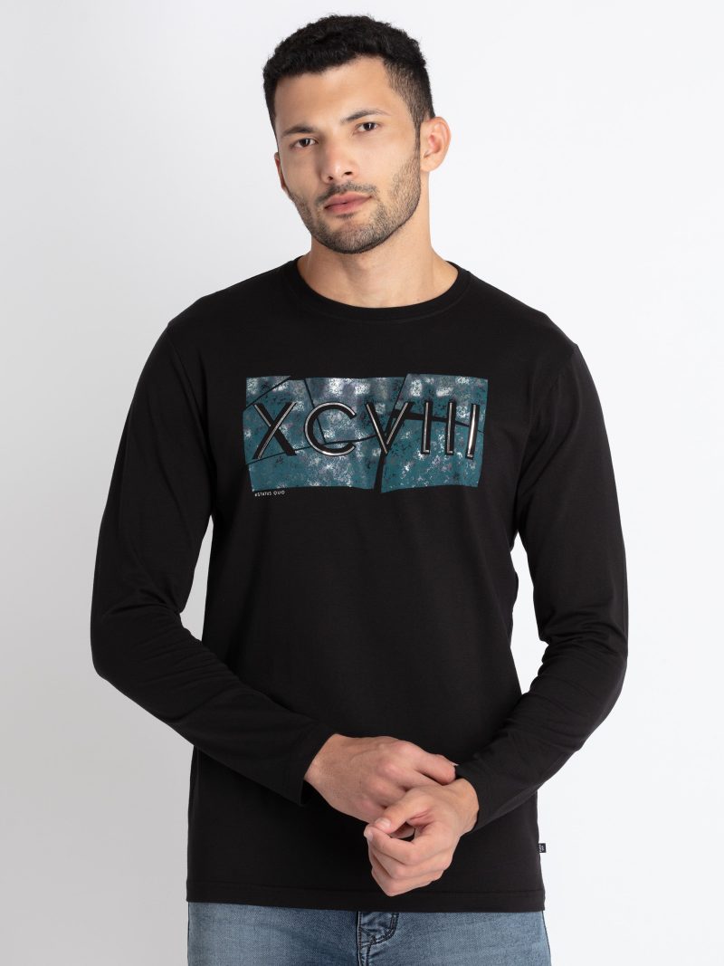 Mens Printed Round Neck T-Shirt