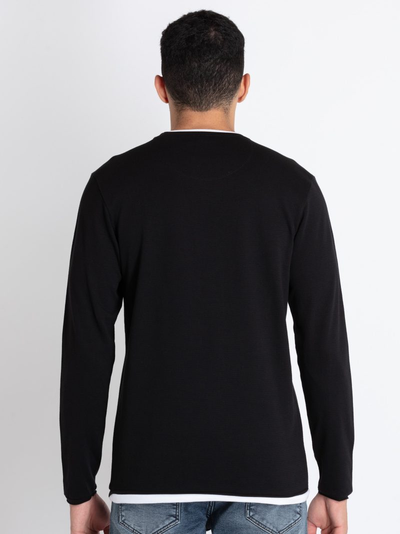 Mens Solid Round Neck T-Shirt