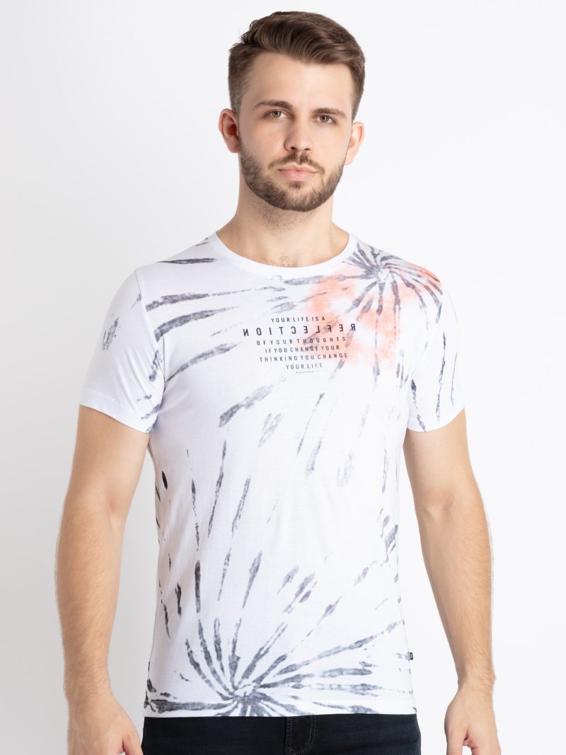 Mens Printed Round Neck T-Shirt