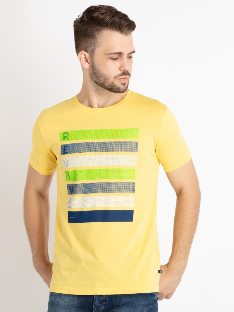 Mens Printed Round Neck T-Shirt