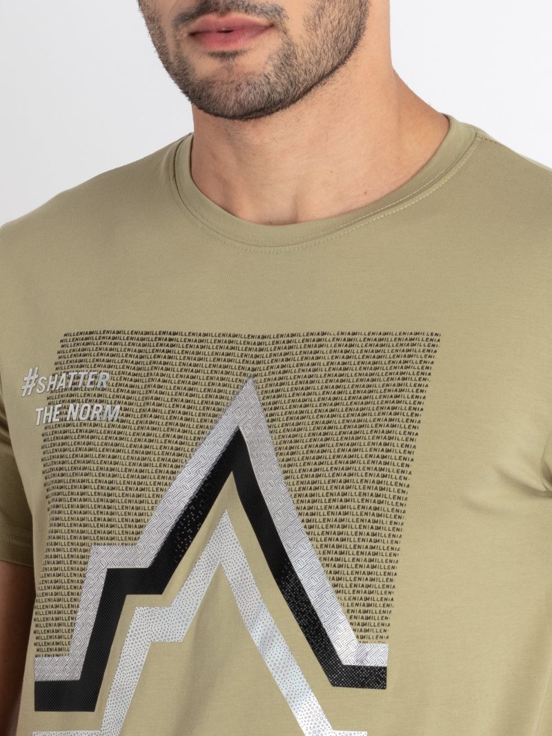 Mens Printed Round Neck T-Shirt