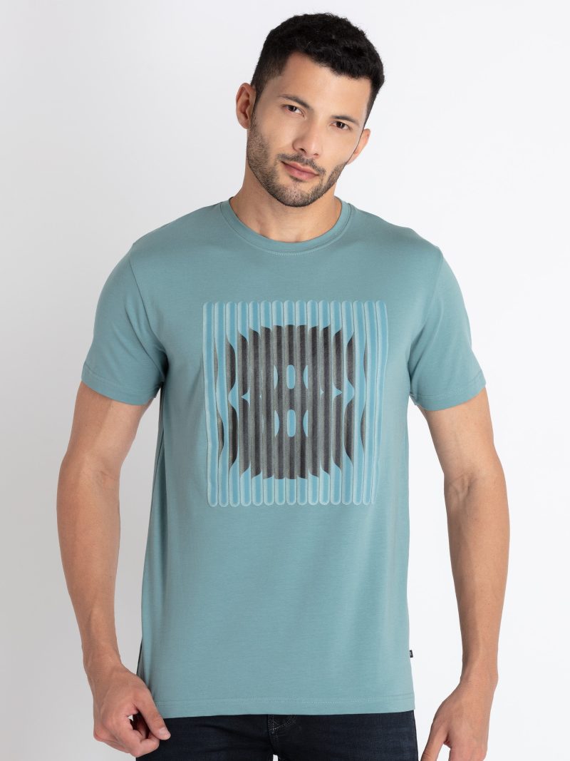 Mens Printed Round Neck T-Shirt