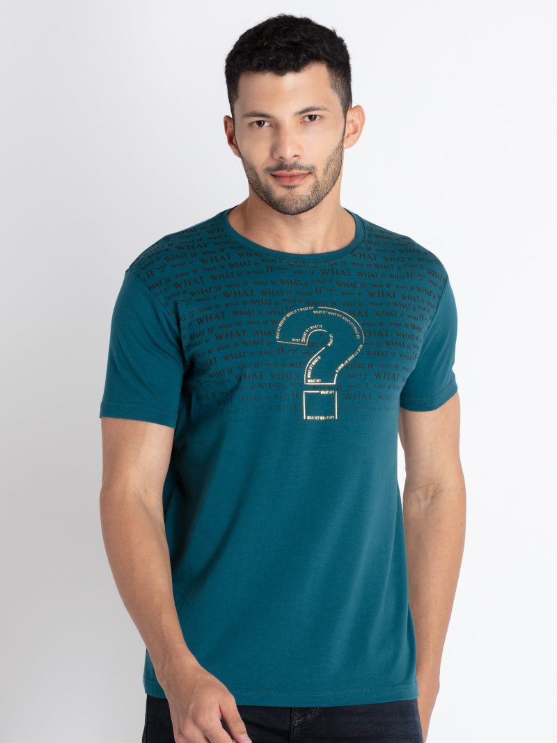 Mens Printed Round Neck T-Shirt