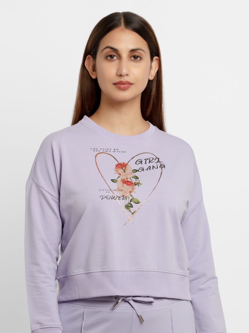 Womens Printed Lightweight Sweatshirt