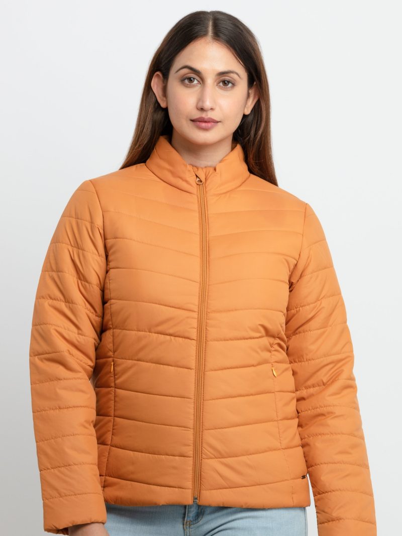 Womens Quilted High Neck Jacket