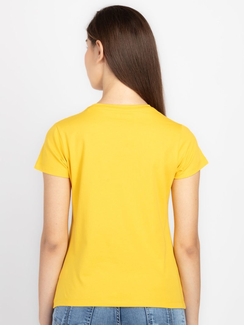 Womens Printed Round Neck T-Shirt