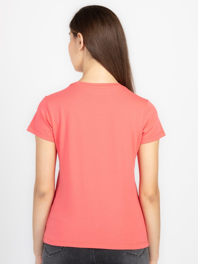 Womens Printed Round Neck T-Shirt